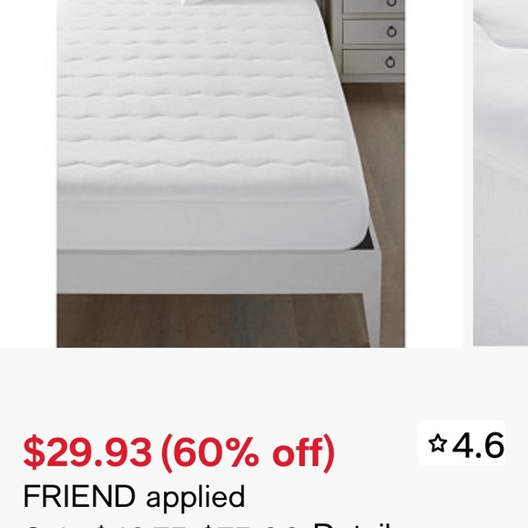 Charter Club Waterproof Mattress Pad - Cream - Picture 2 of 2